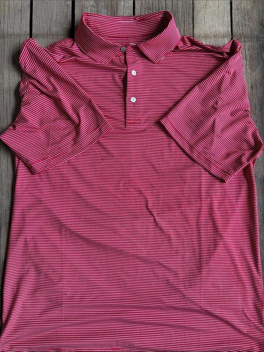 Onward Reserve Men's Red Stripe Polo Shirt - Large Performance Polo